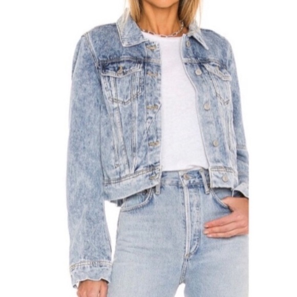 Free People jacket indigo acid wash NWT xs - Picture 1 of 7